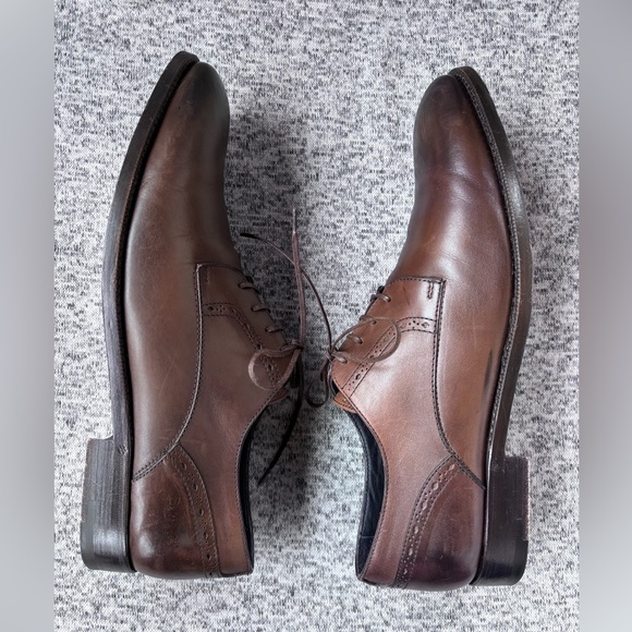 Ermenegildo Zegna Dress Leather Lace Up Derby Brown Shoes main image 8